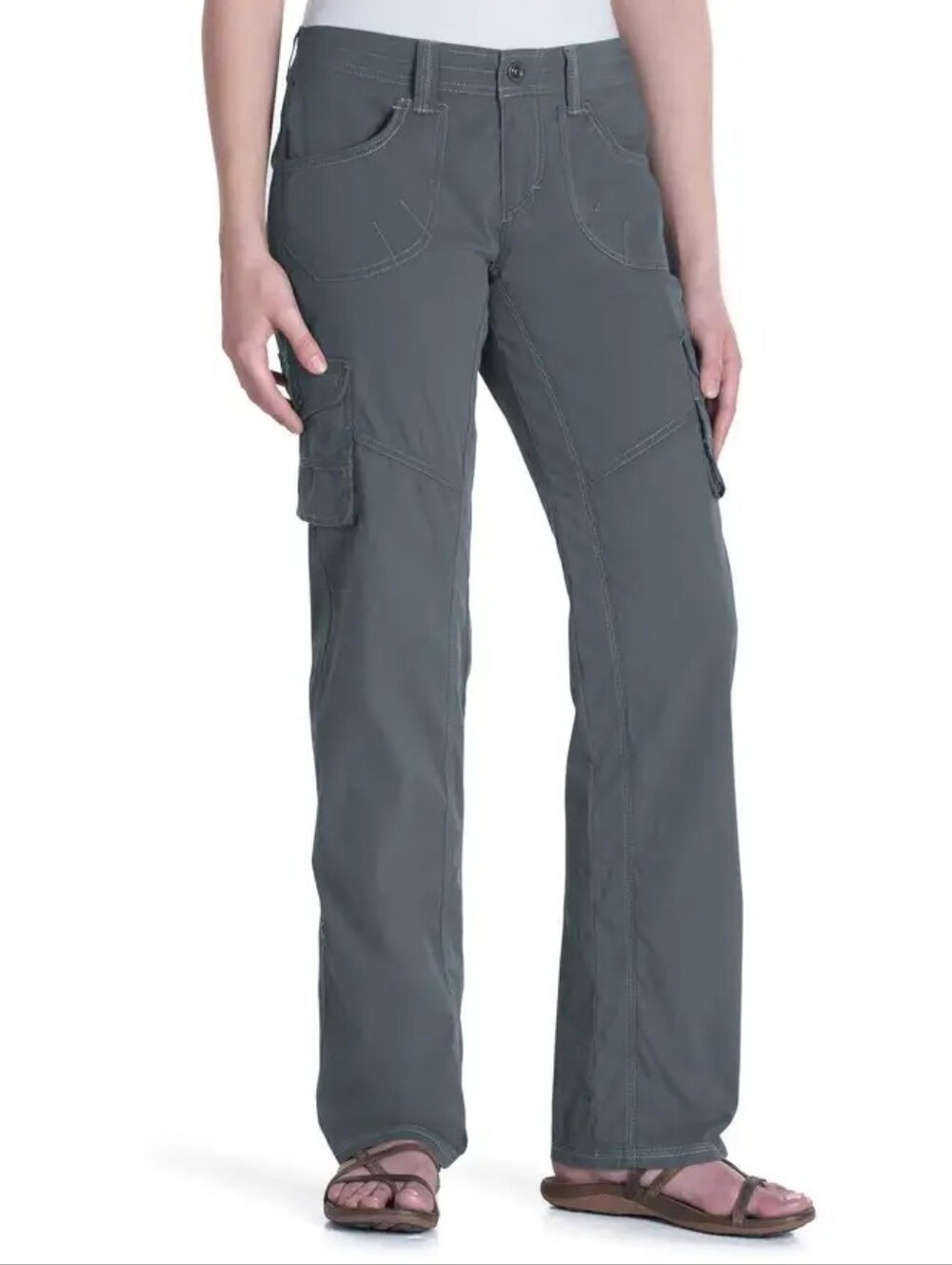 Women's KUHL Kontra Cargo Pants Carbon Gray Size 14 Short 14P NWT